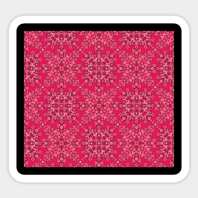 Pink bandana mask Sticker by Flipodesigner